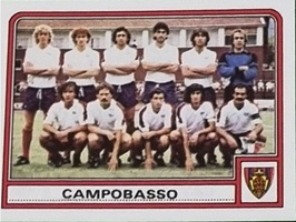 Foto squadra schierata Campobasso 1983-1984 Serie B figurina Panini