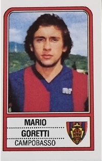 Mario Goretti centravanti Campobasso 1983-1984 figurina Panini