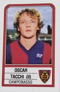 Oscar Tacchi ala sinistra Campobasso 1983-1984 figurina Panini